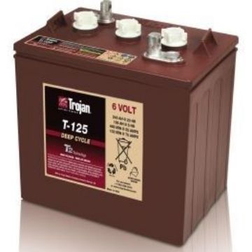 Show details for Trojan T125 6V 240Ah Deep Cycle Golf Cart Battery Picture of Trojan T125 6V 240Ah Deep Cycle Golf Cart Battery