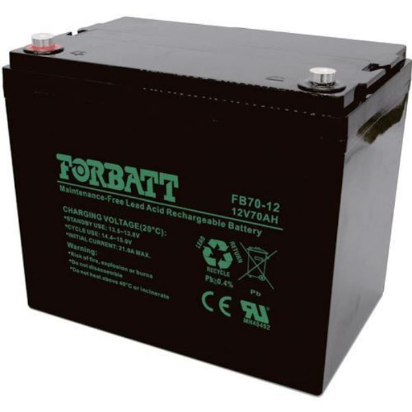 Picture of Forbatt  AGM 12v 70Ah Sealed Lead Acid Battery