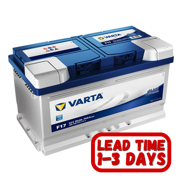 Varta Car Battery, F17, f17 battery, 12v 80ah, 668, 668 Car Battery