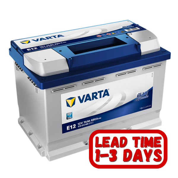 Varta Car Battery, E12, e12 battery, 657 battery, 657, 12v 74ah, 657 Car Battery