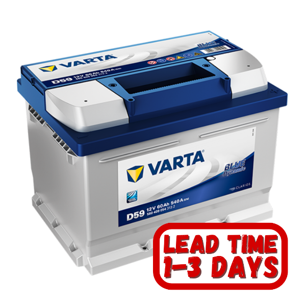Varta Car Battery, D59, d59 battery, 628, 628 battery, 12v 60ah, 628 Car Battery