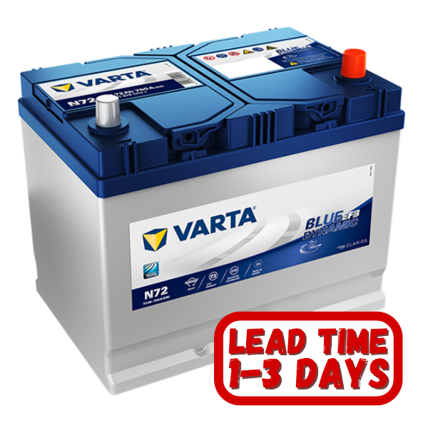 EFB572501, 572 501 076, Varta Car Battery, N72, n72 battery, 639 efb, 12v 72ah, 639 EFB Car Battery