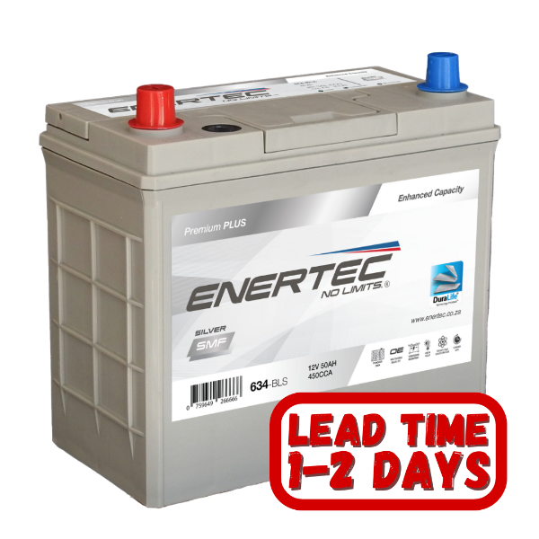 Enertec Silver 634 12,v 50ah, 450CCA LHP Car Battery