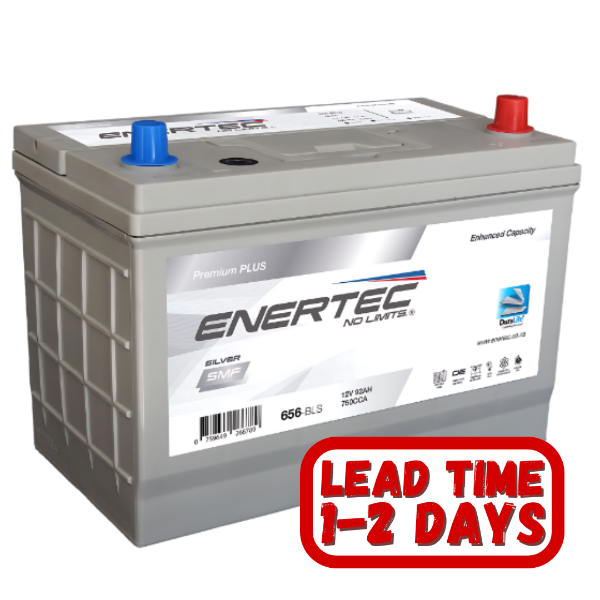 Enertec Silver Car Battery, 656 car battery, 12v 92ah 750cca