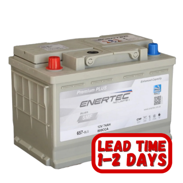 Show details for Enertec 657 Silver, 12v, 74Ah, 750CCA LHP Car Battery Enertec Silver 657, 12v, 74Ah, 750CCA LHP Car Battery