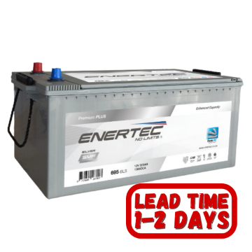 Show details for Enertec 695 Silver, 12v, 225ah 1300cca LHP Truck Battery Enertec Silver 695 12v, 225ah, 1300cca LHP Truck Battery