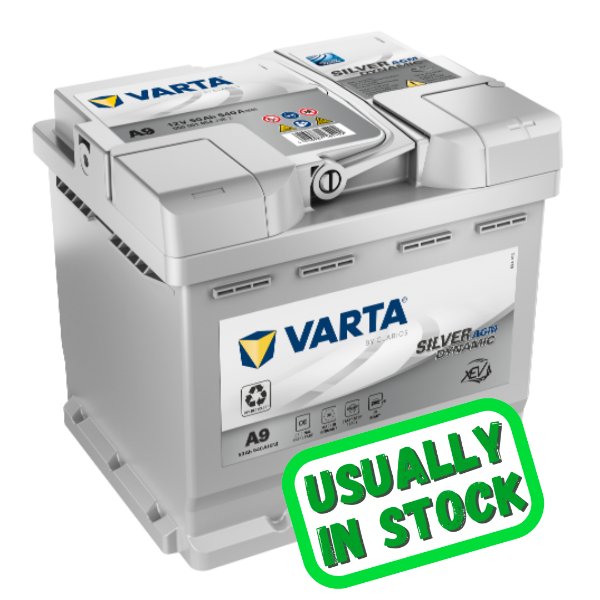 Varta  A9/ 612 AGM 12v 50Ah 540cca RHP Start/Stop Car Battery AGM-L1 / 550 901 054