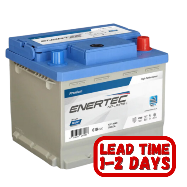Enertec Blue 618 Car Battery, 618, 618 battery, 12v 36ah, 12v 36ah 400cca