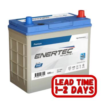 Show details for Enertec 636  Blue, 12v 45Ah, 400CCA, RHP Car Battery Enertec Blue 636, 636, 636 battery, 12v 45ah, 12v 45ah 400cca