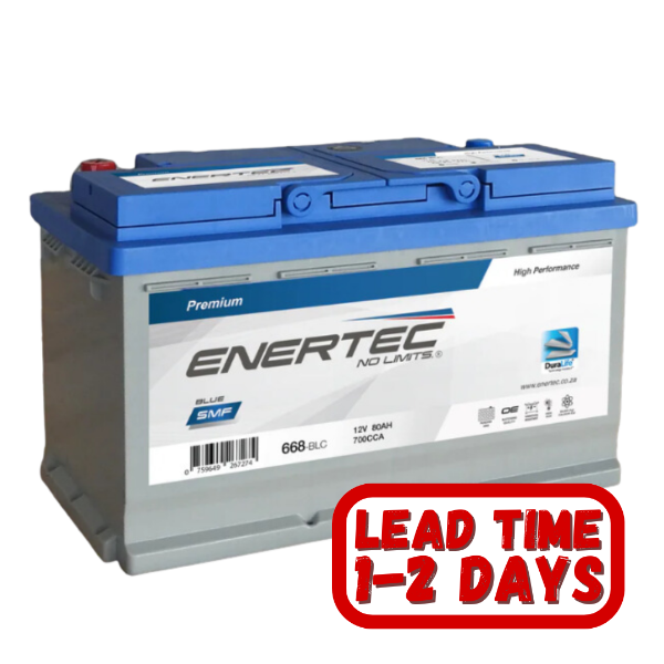 Enertec Blue 668 battery, 12v 80ah 770cca, 12v 80ah car battery, 800CCA car battery