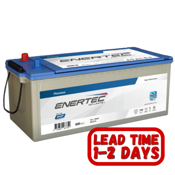 Enertec Blue 689, 12v 150ah 1100cca, 12v truck battery, 150ah truck battery