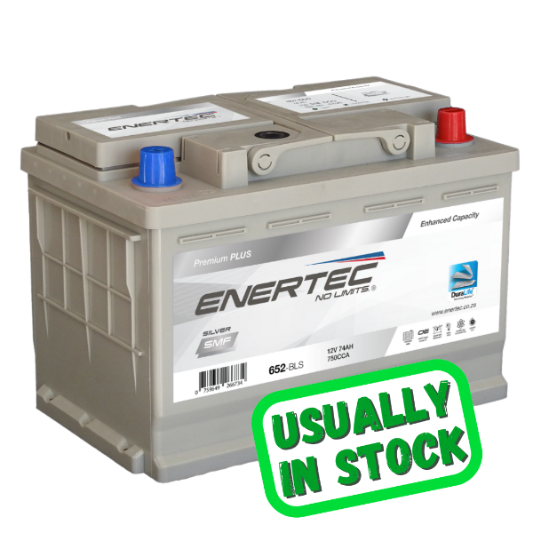 Enertec Silver 652HC, car battery, 12v 74ah 750cca, 12v battery, 74Ah battery, 750CCA, RHP car battery