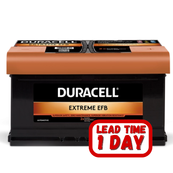 DURACELL 668 EFB 12v 75ah 730cca Start/Stop RHP Car Battery
