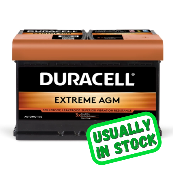 DURACELL 652 AGM 12v 70ah 760cca Start/Stop RHP Car Battery
