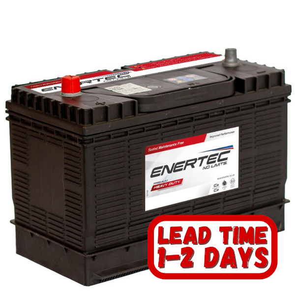 Enertec 674-1251/1151 12v 105ah 800cca Heavy Duty Battery with tapered / pole terminals