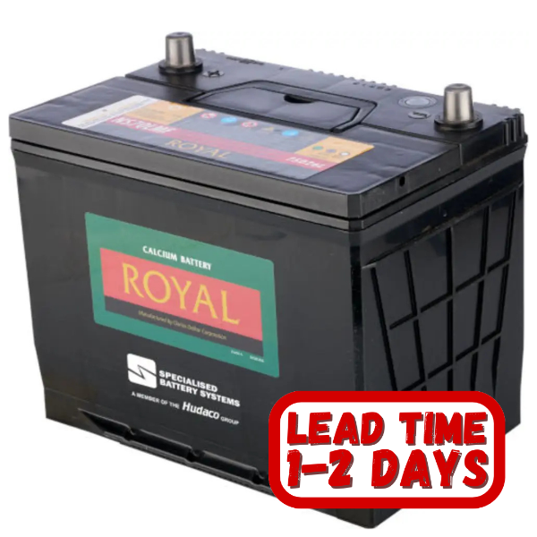 ROYAL Calcium NS70 12v 65Ah 550cca, Semi sealed maintenance free lead acid battery.