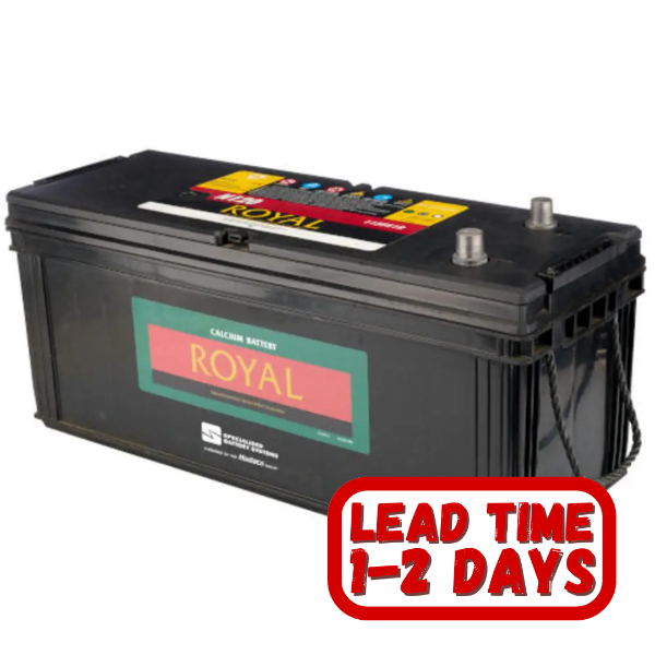 ROYAL Calcium N120 12v 120Ah 800cca, Semi sealed maintenance free lead acid battery.