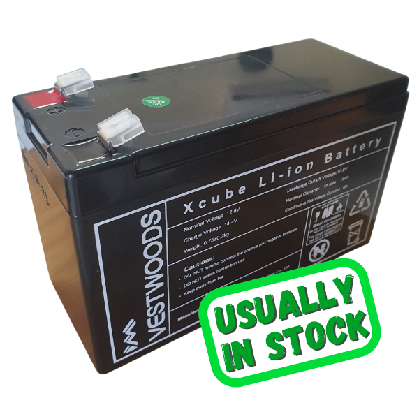 Vestwoods VC1208 12.8v, 8ah Lithium-ion Alarm & Gate motor battery.