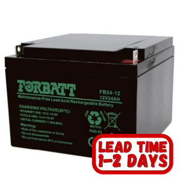 Show details for Forbatt  AGM 12v 24Ah Sealed Lead Acid Battery Forbatt 12v 24ah (AGM)Sealed Lead Acid UPS Battery