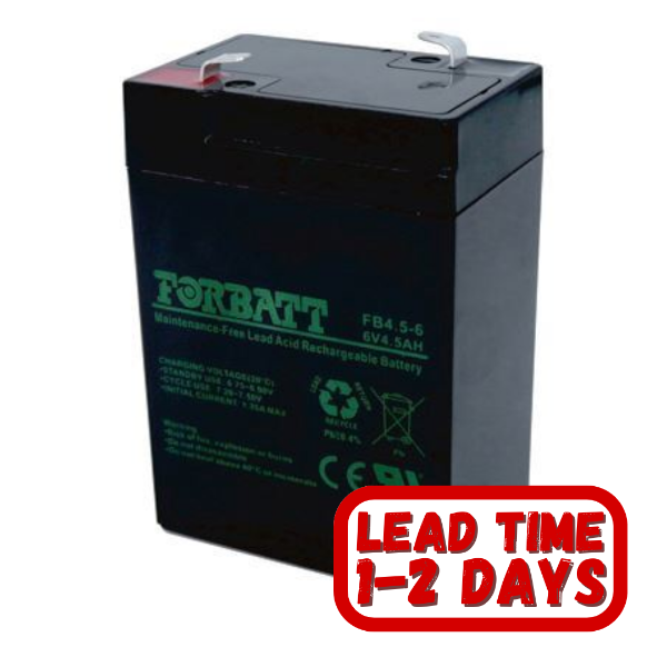Forbatt  AGM 6v 4.5Ah Sealed Lead Acid Battery