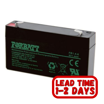 Show details for Forbatt  AGM 6v 1.4Ah Sealed Lead Acid Battery Forbatt  AGM 6v 1.4Ah Sealed Lead Acid Battery