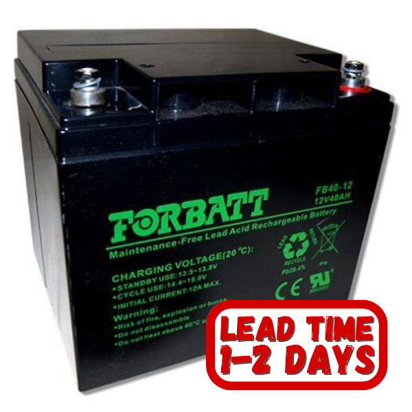Forbatt  AGM 12v 40Ah Sealed Lead Acid Battery