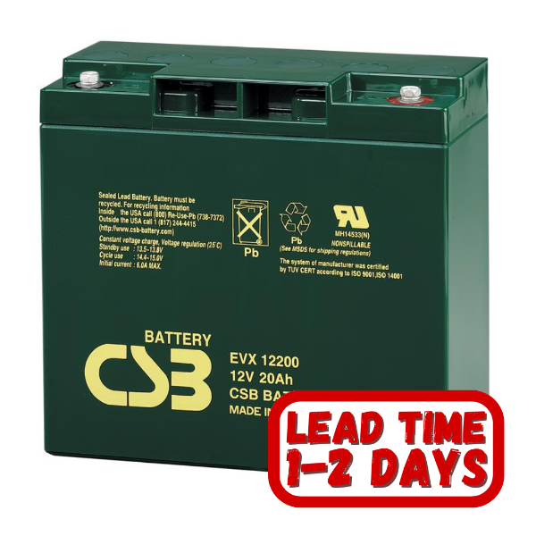 CSB EVX12200  12v 20ah Sealed Lead Acid Deep Cycle Battery.