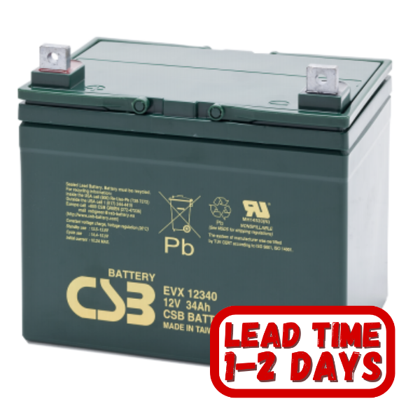 CSB EVX12340  12v 34ah Sealed Lead Acid Deep Cycle Battery.