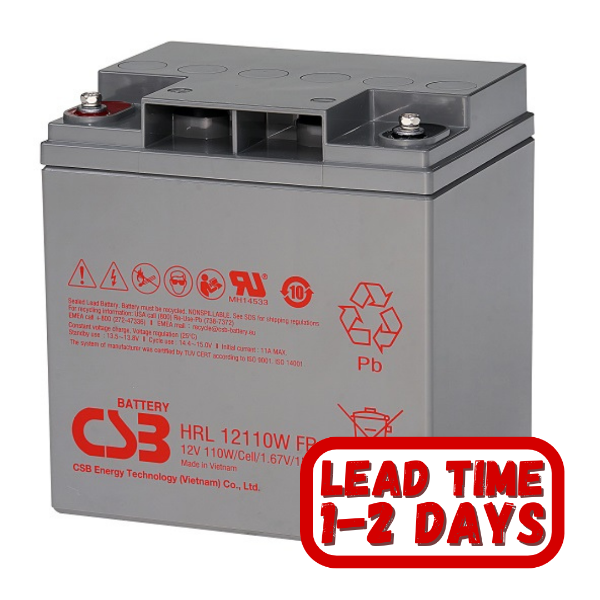 CSB HRL12110W - 12v 28ah/110W Sealed Lead Acid Battery.