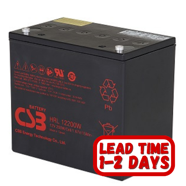 CSB HRL12200W  12v 50ah/200W Sealed Lead Acid Battery.