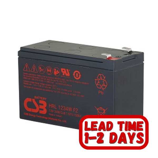 CSB HRL1234W - 12v 9ah/34W Sealed Lead Acid Battery.