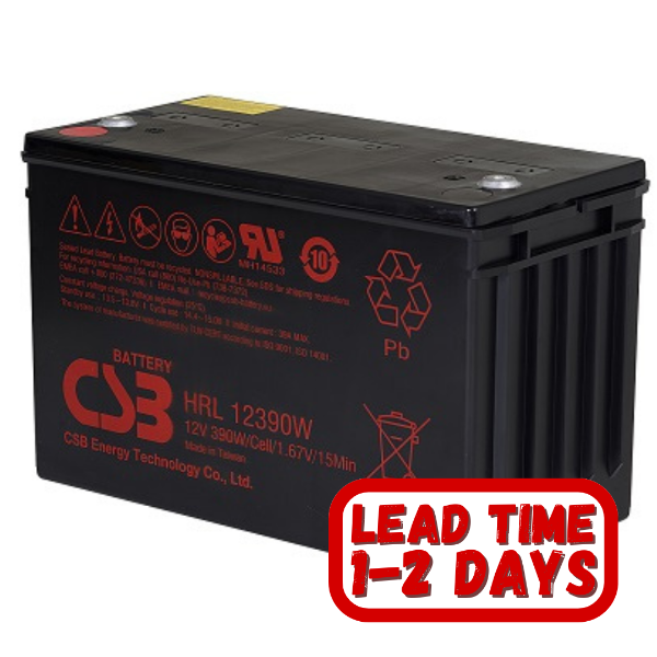 CSB HRL12390W  12v 112ah/390W Sealed Lead Acid Battery.