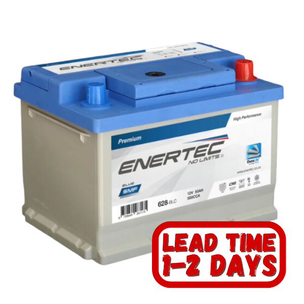 Enertec Blue 628 Car Battery, 628, 628 battery, 12v 50ah, 12v 50ah 520cca