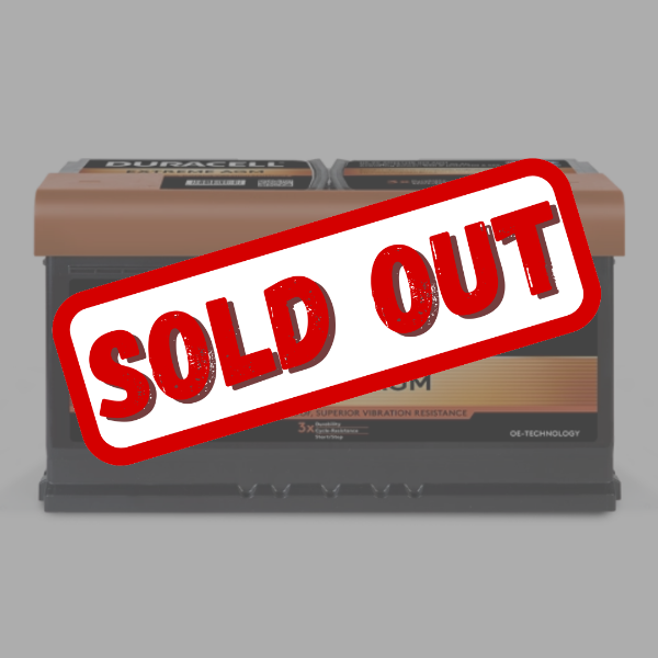 DURACELL 658 AGM 12v 95ah 850cca Start/Stop RHP Car Battery