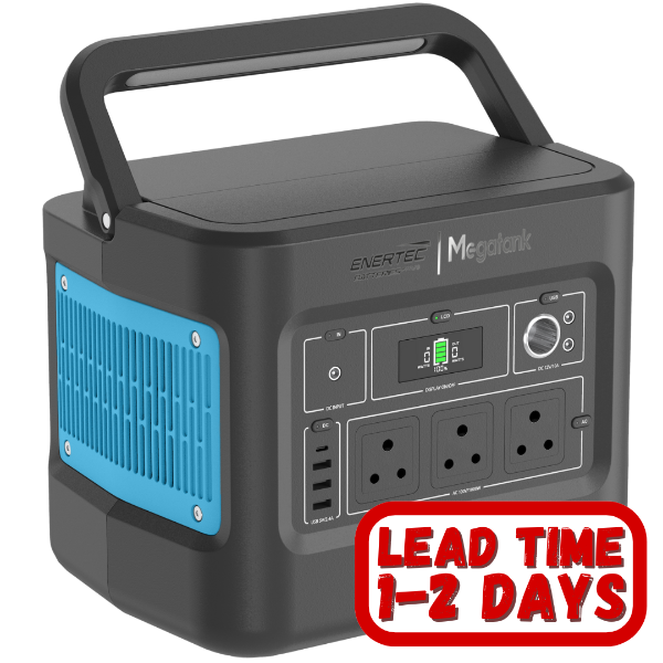Picture of Enertec Megatank Portable Power Stn GP1000W/ 896Wh Pure Sinewave