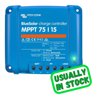 Show details for Blue Solar MPPT 15 Amp 12/24v and 75v Max Solar Charge Regulator Picture of Blue Solar MPPT 15 Amp 12/24v and 75v Max Solar Charge Regulator