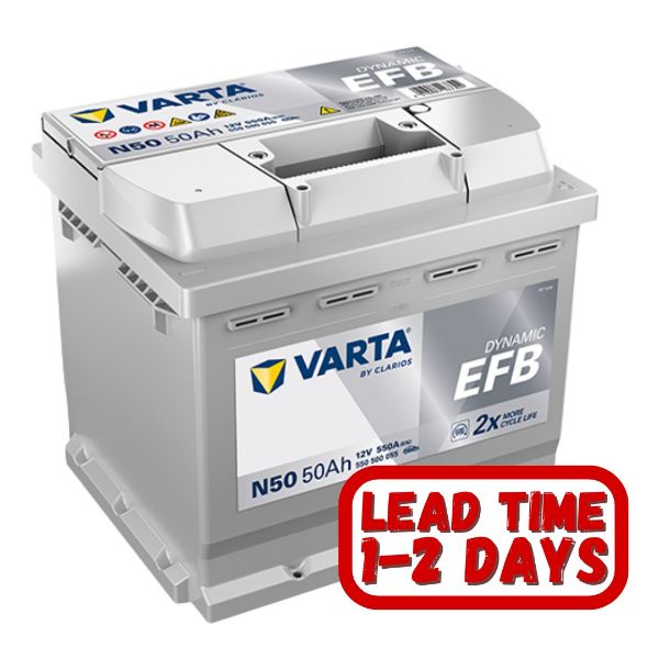 Picture of Varta  N50/ 612 EFB 12v 50Ah 550cca RHP Start/Stop Car Battery EFB-L1 / 550 500 055