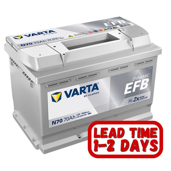 Picture of VARTA N70/652 EFB 12v 70Ah 760CCA Stop/Start Car Battery EFB L3 570 500 076