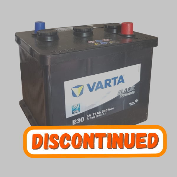 VARTA E30 Battery, e30, e30 battery, 6v 77ah, 6V Classic Car Battery