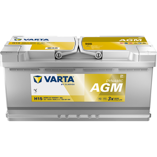 H15/660 AGM 12v 105Ah 950cca Start Stop car battery