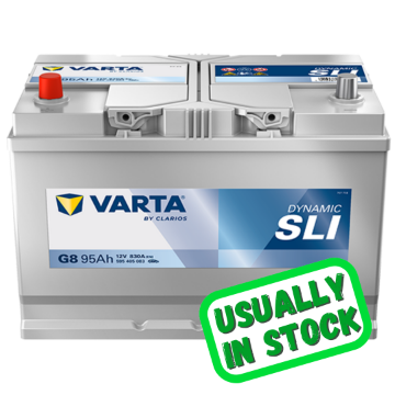 Show details for Varta G8/650 12v 90Ah 750cca LHP Car Battery MF105D31R / 590 401 075 Varta Car Battery, G8, g8 battery, 650, 650 battery, 12v 90ah, 650 Car Battery