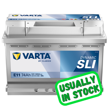 Show details for Varta E11/652 12v 74Ah 680cca RHP Car Battery MF57412 / 574 012 068 Varta Car Battery, E11, e11 battery, 652, 12v 74ah, 652 Car Battery