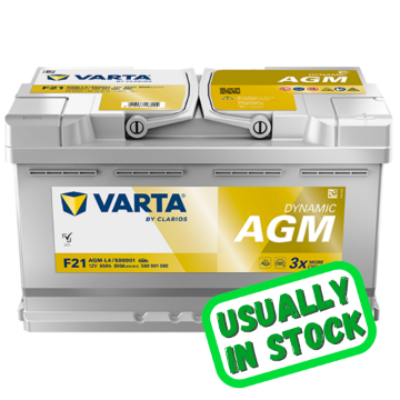 Show details for VARTA F21/668 AGM 12v 80Ah 800cca RHP Start/Stop Car Battery AGM-L4 / 580901 / 580 901 080 Varta Car Battery, F21, f21 battery, 668 agm, 12v 80ah, 668 AGM Battery