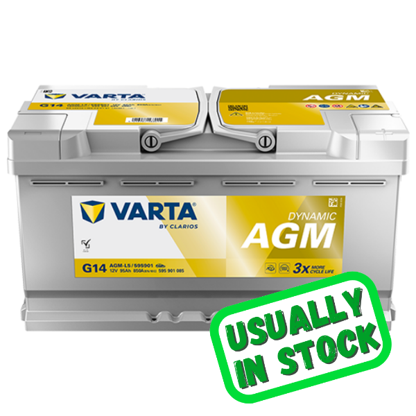 varta, G14, g14 battery, 658 agm, 12v 95ah, 658 Battery