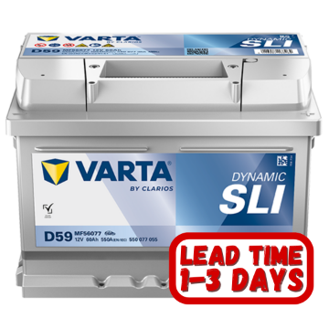 Show details for Varta D59 628/629 12v 60ah 550cca RHP Car Battery MF56077 / 560 077 055 Varta Car Battery, D59, d59 battery, 628, 628 battery, 12v 60ah, 628 Car Battery