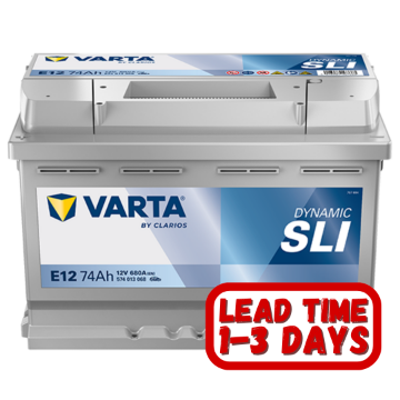 Show details for Varta E12/657 12v 74Ah 680cca LHP Car Battery MF57413 / 574 013 068 Varta Car Battery, E12, e12 battery, 657 battery, 657, 12v 74ah, 657 Car Battery