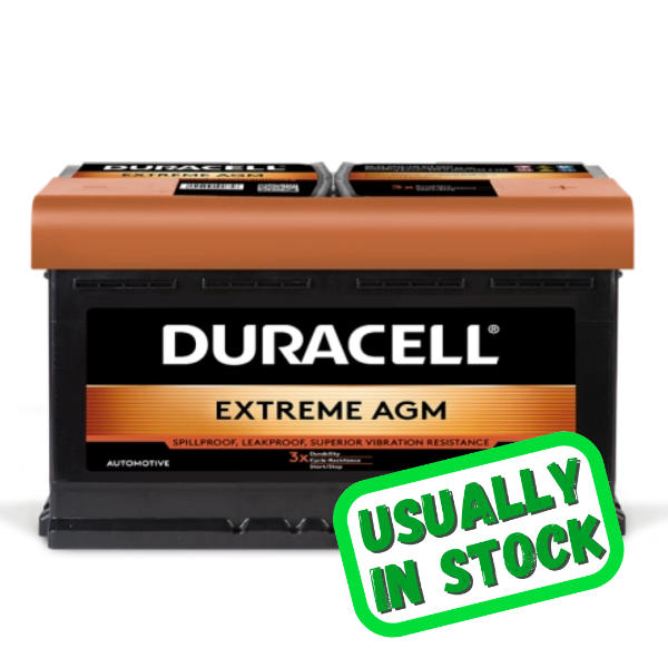 DURACELL 668 AGM 12v 80ah 800cca Start/Stop RHP Car Battery