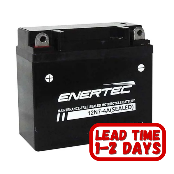 12N7-4A Enertec 12v 6.5ah 95CCA LHP Motorcycle Battery