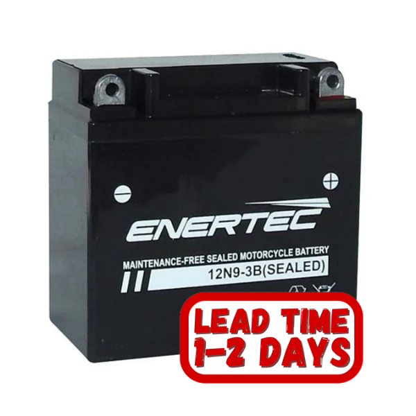 12N9-3B Enertec 12v 8ah 135CCA Motorcycle Battery
