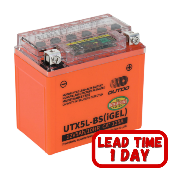 Outdo iGel 5LBS 5Ah 125CCA motorcycle battery